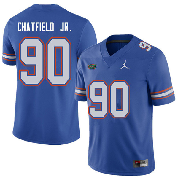 Jordan Brand Men #90 Andrew Chatfield Jr. Florida Gators College Football Jerseys Sale-Royal